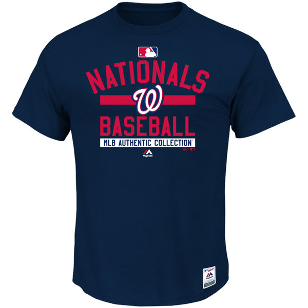 MLB Men Washington Nationals Majestic Big  Tall Authentic Collection Team Property TShirt  Navy->mlb t-shirts->Sports Accessory